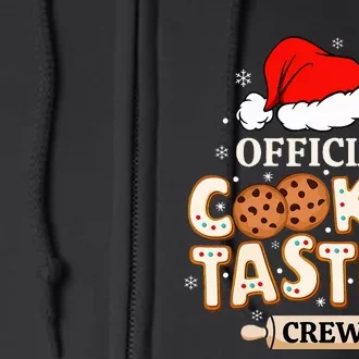 Official Cookie Taster Crew, Funny Christmas Baking Team Full Zip Hoodie