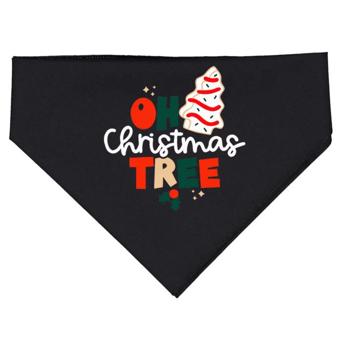 Oh Christmas Tree Cakes Debbie Funny Christmas Snack Cake USA-Made Doggie Bandana