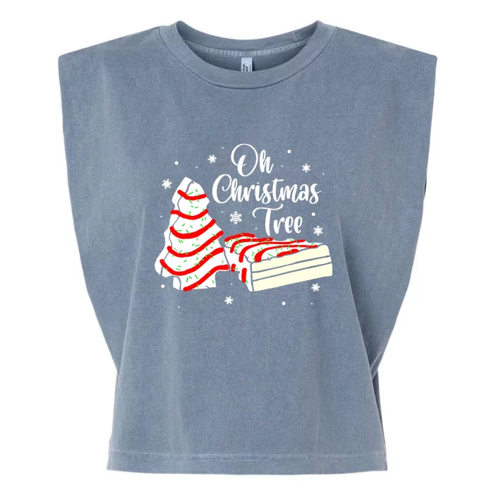 Oh Christmas Tree Cakes Debbie Becky Jen Cake Lovers Groovy Xmas Gift Garment-Dyed Women's Muscle Tee