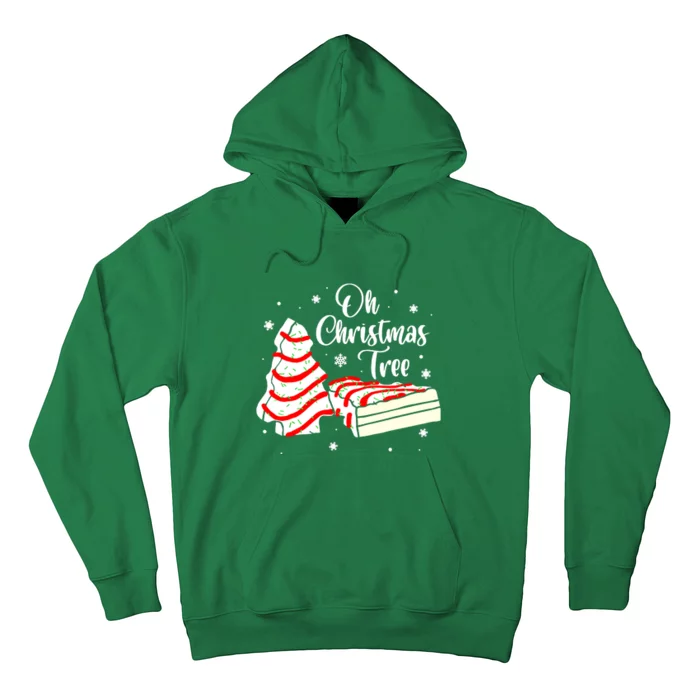 Oh Christmas Tree Cakes Debbie Becky Jen Cake Lovers Groovy Xmas Gift Hoodie