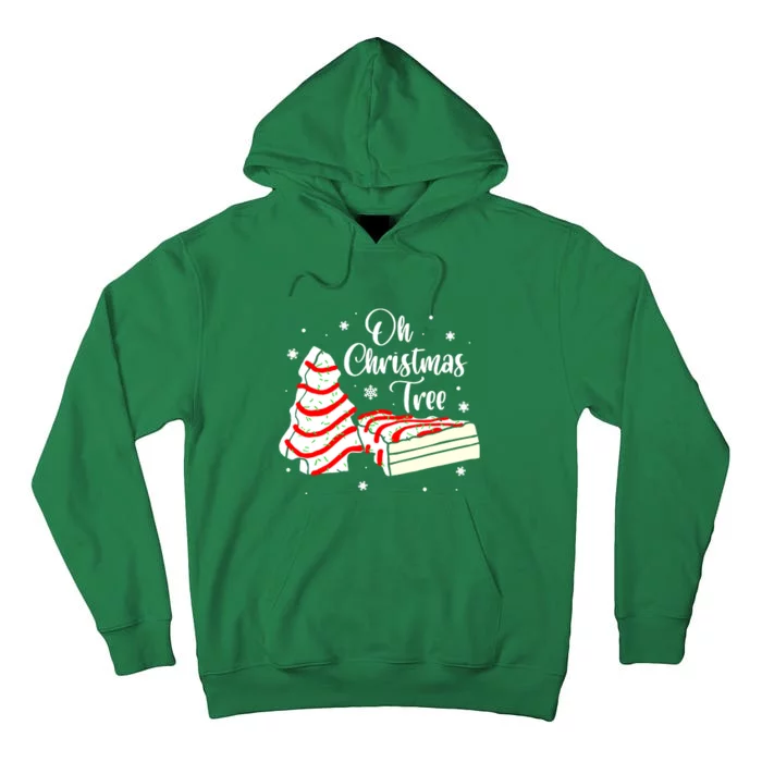 Oh Christmas Tree Cakes Debbie Becky Jen Cake Lovers Groovy Xmas Gift Tall Hoodie