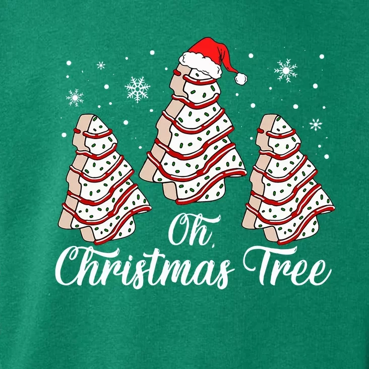 Oh Christmas Tree Cakes Debbie Funny Christmas Snack Cake Toddler Hoodie