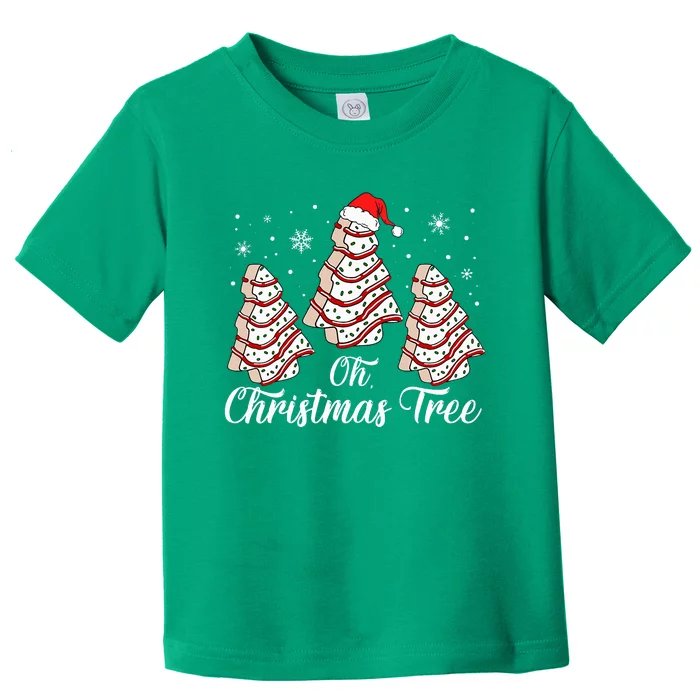 Oh Christmas Tree Cakes Debbie Funny Christmas Snack Cake Toddler T-Shirt