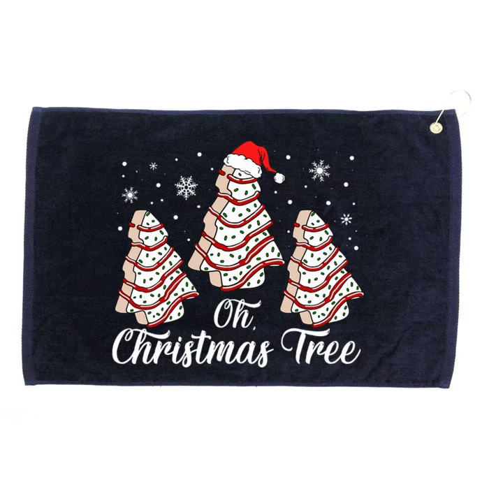 Oh Christmas Tree Cakes Debbie Funny Christmas Snack Cake Grommeted Golf Towel