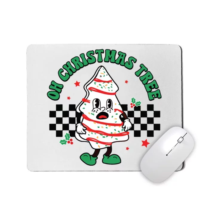 Oh Christmas Tree Cakes Debbie Becky Jen Groovy Retro Pajama Mousepad