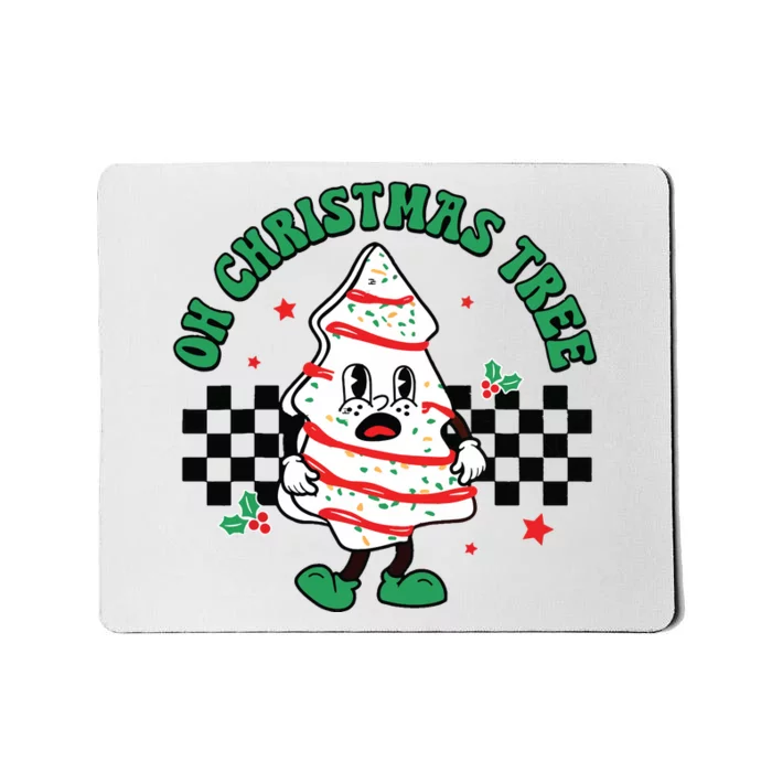 Oh Christmas Tree Cakes Debbie Becky Jen Groovy Retro Pajama Mousepad