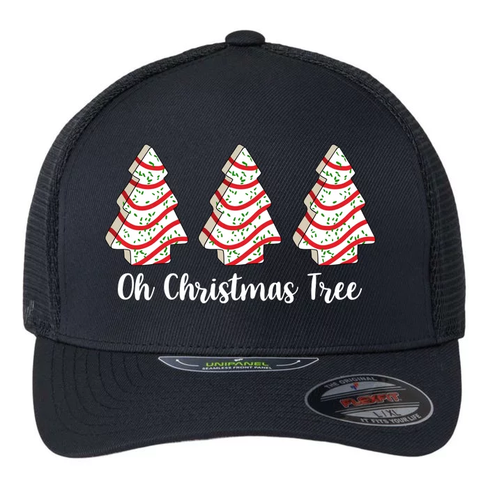 Oh Christmas Tree Holiday Cookie Flexfit Unipanel Trucker Cap