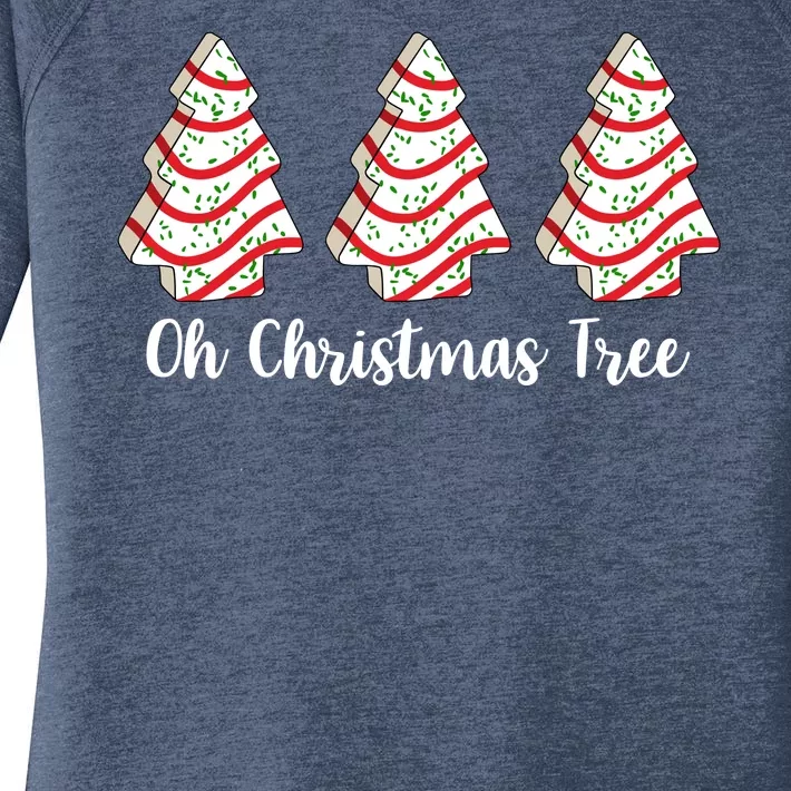 Oh Christmas Tree Holiday Cookie Women's Perfect Tri Tunic Long Sleeve Shirt