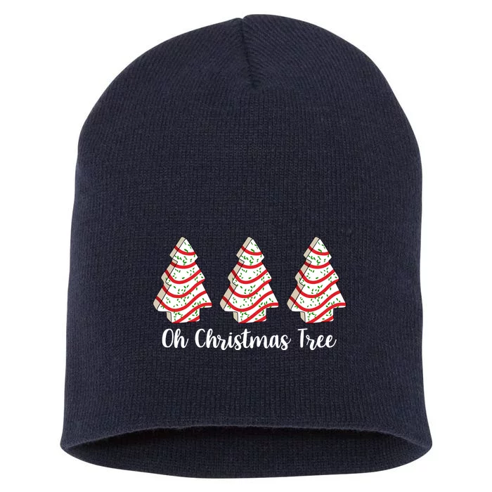 Oh Christmas Tree Holiday Cookie Short Acrylic Beanie