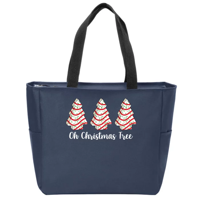 Oh Christmas Tree Holiday Cookie Zip Tote Bag