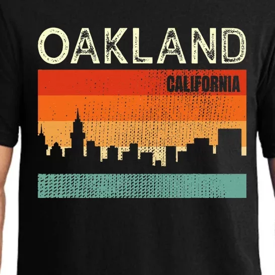 Oakland California Town Skyline Pajama Set