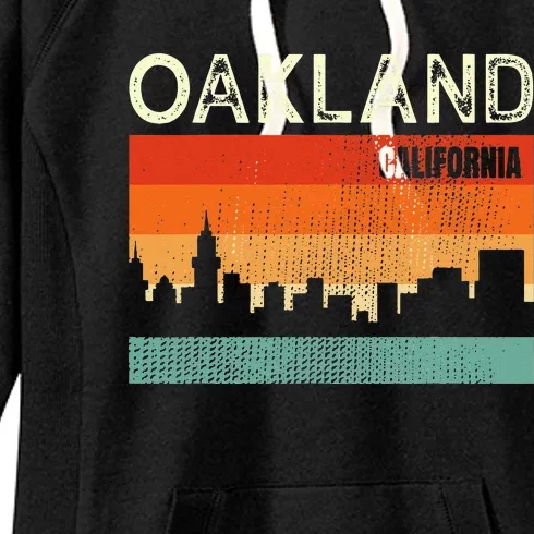 Oakland California Town Skyline Women's Fleece Hoodie