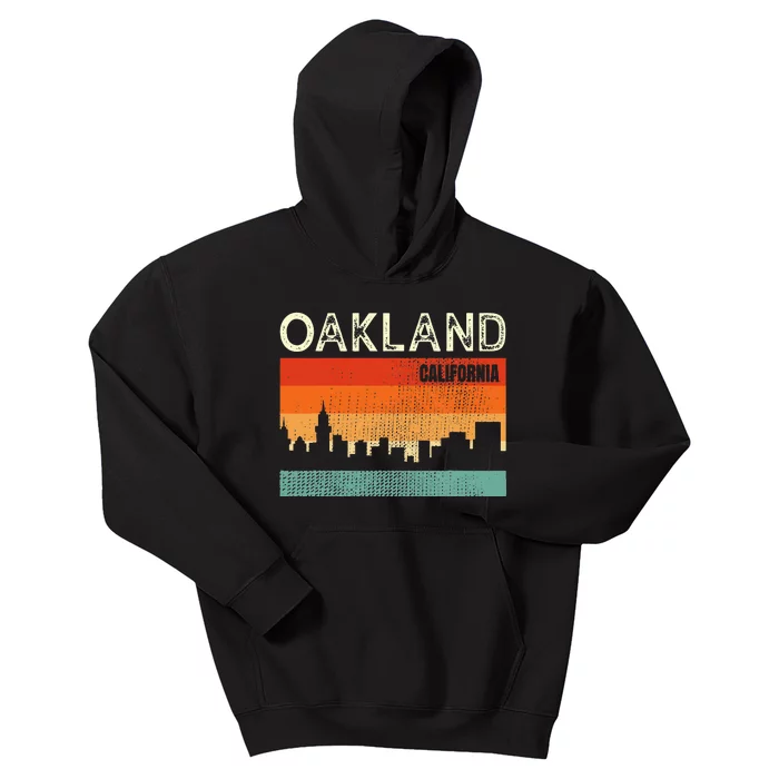 Oakland California Town Skyline Kids Hoodie