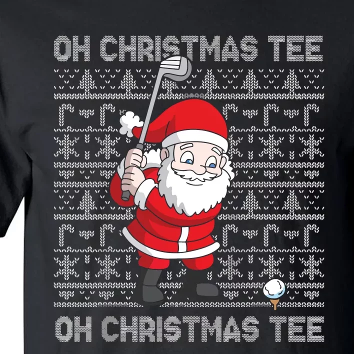 Oh Christmas Tree Oh Christmas Tree Funny Santa Golfing Tall T-Shirt