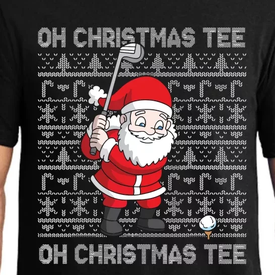 Oh Christmas Tree Oh Christmas Tree Funny Santa Golfing Pajama Set