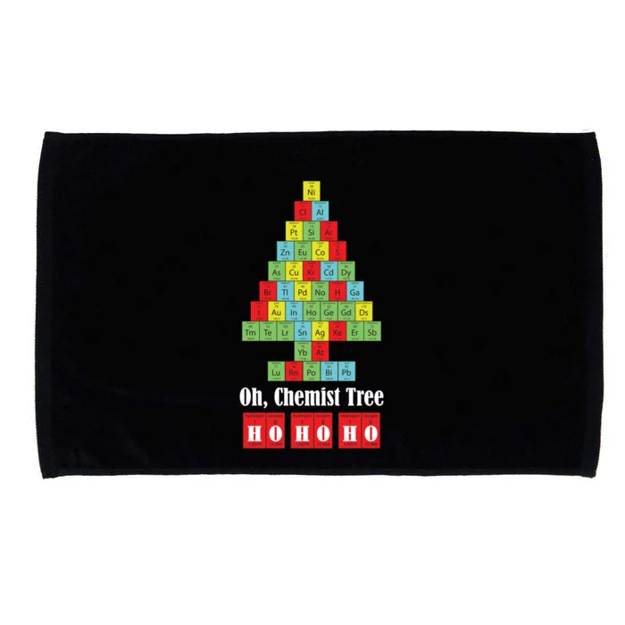 Oh Chemist Tree Chemistry Christmas Science Teacher Gift Microfiber Hand Towel