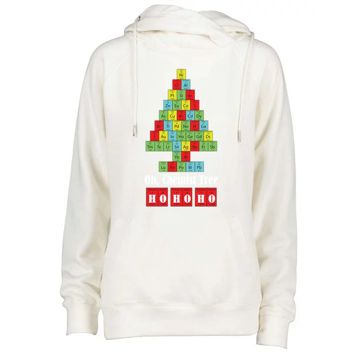 Oh Chemist Tree Chemistry Christmas Science Teacher Gift Womens Funnel Neck Pullover Hood