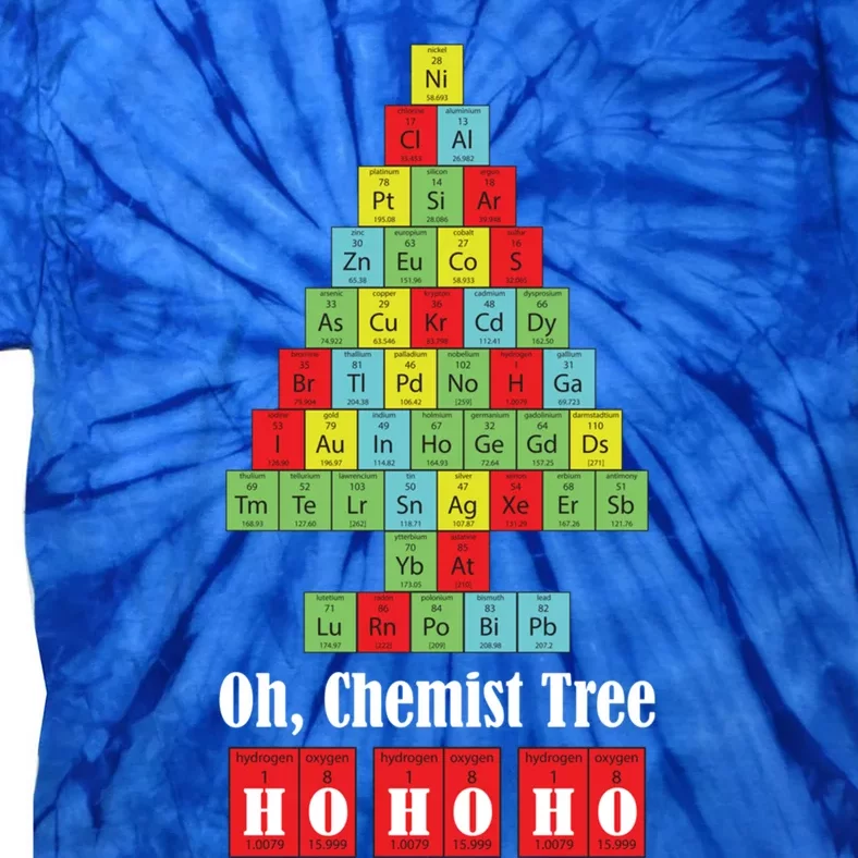 Oh Chemist Tree Chemistry Christmas Science Teacher Gift Tie-Dye T-Shirt