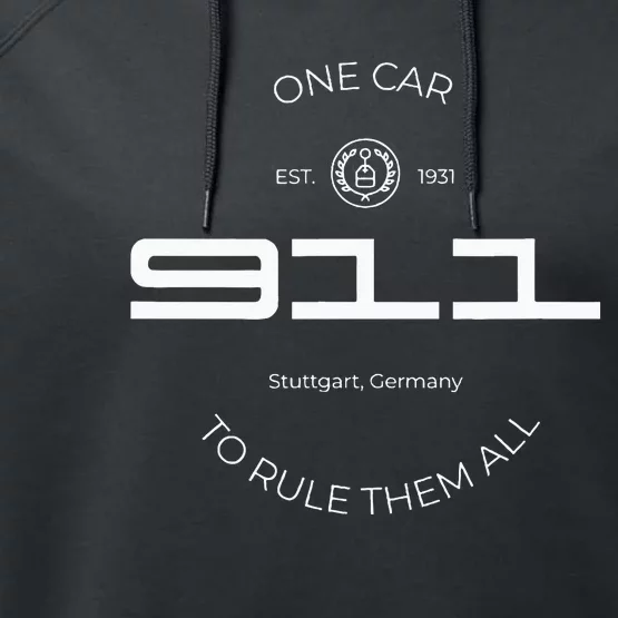 One Car To Rule Them All Legendary Sports Car Iconic 911 Performance Fleece Hoodie