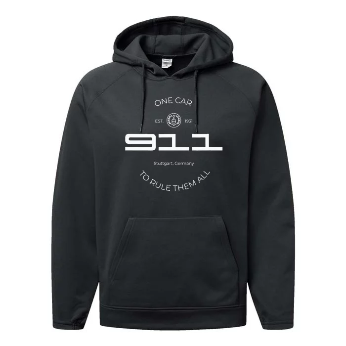 One Car To Rule Them All Legendary Sports Car Iconic 911 Performance Fleece Hoodie