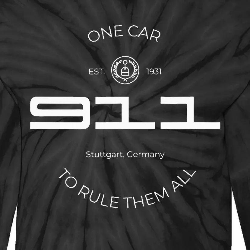 One Car To Rule Them All Legendary Sports Car Iconic 911 Tie-Dye Long Sleeve Shirt