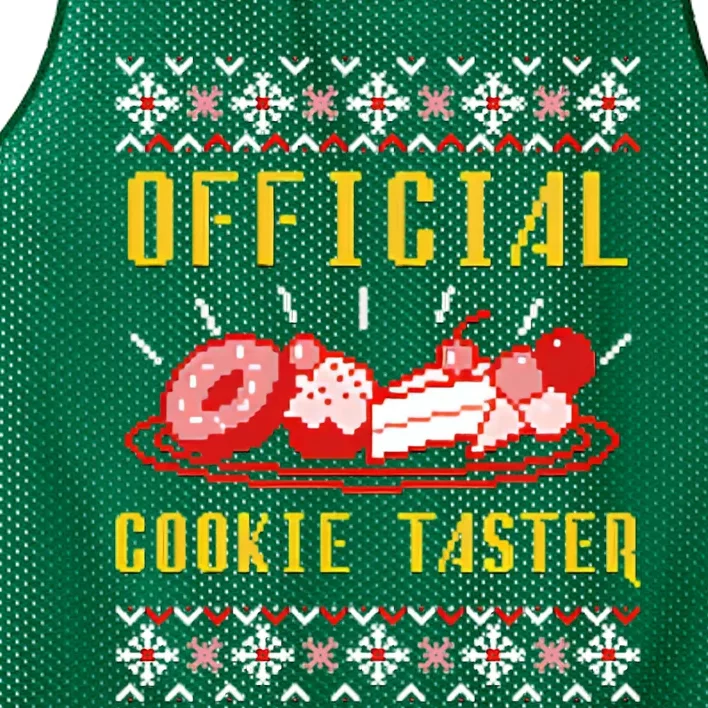 Official Cookie Taster Ugly Christmas Mesh Reversible Basketball Jersey Tank