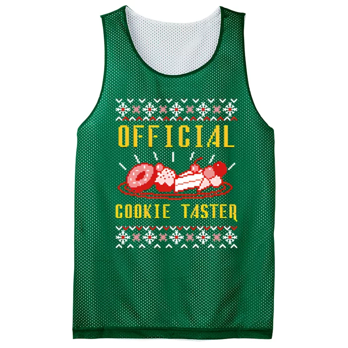 Official Cookie Taster Ugly Christmas Mesh Reversible Basketball Jersey Tank