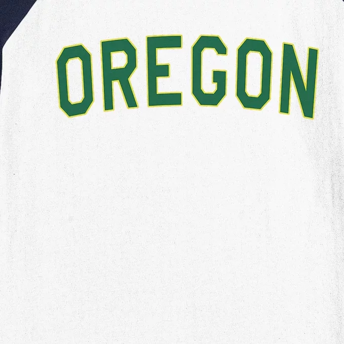 Oregon Classic Text Baseball Sleeve Shirt