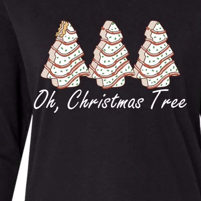 Oh Christmas Tree Merry And Bright Womens Cotton Relaxed Long Sleeve T-Shirt