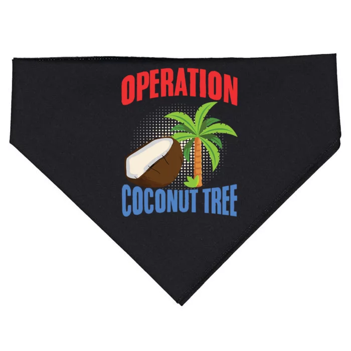 Operation Coconut Tree Kamala Harris Funny Coconut Tree USA-Made Doggie Bandana