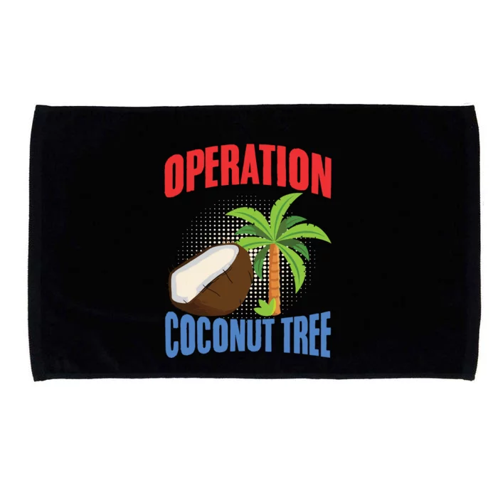 Operation Coconut Tree Kamala Harris Funny Coconut Tree Microfiber Hand Towel