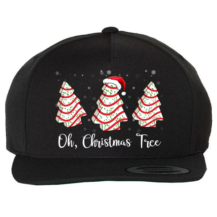 Oh Christmas Tree Cute Holiday Gift Wool Snapback Cap