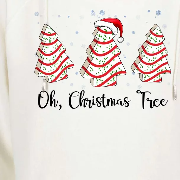 Oh Christmas Tree Cute Holiday Gift Womens Funnel Neck Pullover Hood