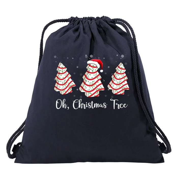 Oh Christmas Tree Cute Holiday Gift Drawstring Bag