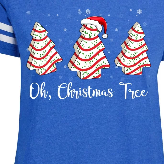 Oh Christmas Tree Cute Holiday Gift Enza Ladies Jersey Football T-Shirt