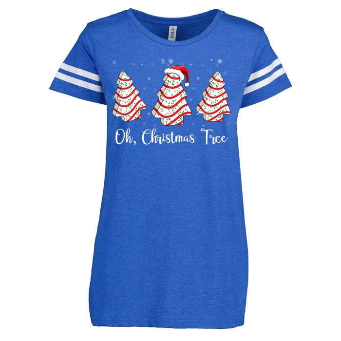 Oh Christmas Tree Cute Holiday Gift Enza Ladies Jersey Football T-Shirt