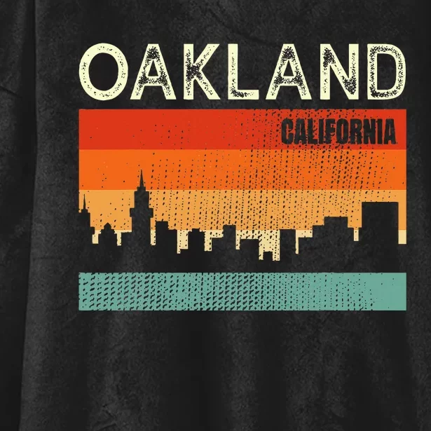 Oakland California Town Skyline Hooded Wearable Blanket