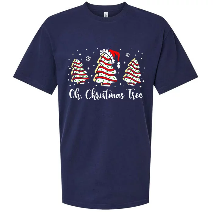 Oh Christmas Tree Cakes Debbie Funny Christmas Snack Cake Sueded Cloud Jersey T-Shirt