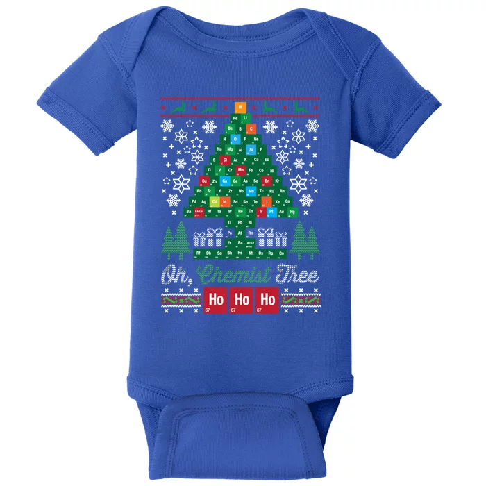 Oh Chemist Tree Merry Christmas Ugly Great Gift Great Gift Great Gift Baby Bodysuit