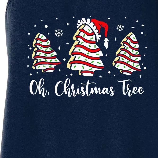 Oh Christmas Tree Cakes Debbie Becky Jen Cake Lovers Women's Racerback Tank