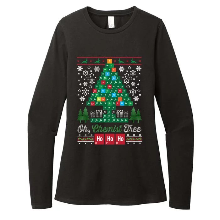 Oh Chemist Tree Merry Christmas Ugly Sweatshirt Womens CVC Long Sleeve Shirt