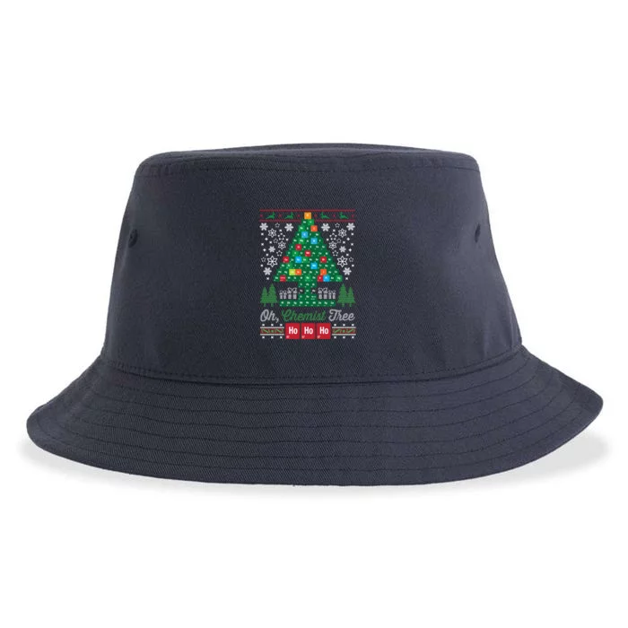 Oh Chemist Tree Merry Christmas Ugly Sweatshirt Sustainable Bucket Hat