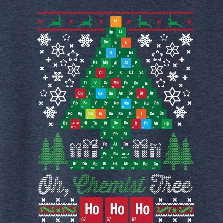 Oh Chemist Tree Merry Christmas Ugly Sweatshirt Women's Crop Top Tee