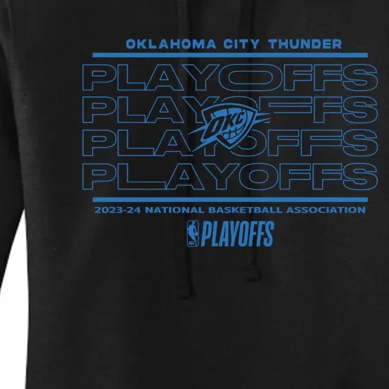 Oklahoma City Thunder 2024 Playoffs Fast Break Opportunity Women's Pullover Hoodie