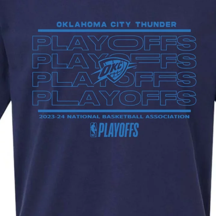 Oklahoma City Thunder 2024 Playoffs Fast Break Opportunity Sueded Cloud Jersey T-Shirt