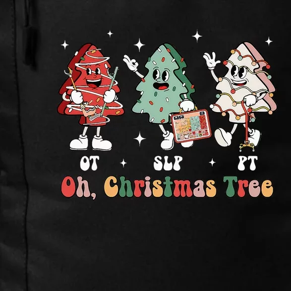 Oh Christmas Tree Slp Ot Pt Therapy Team Tree Cakes Xmas Daily Commute Backpack