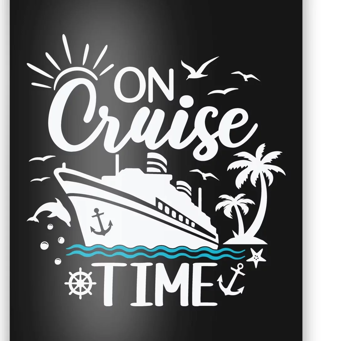 On Cruise Time White Poster