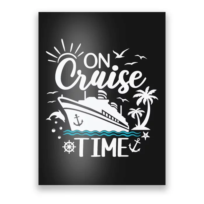 On Cruise Time White Poster