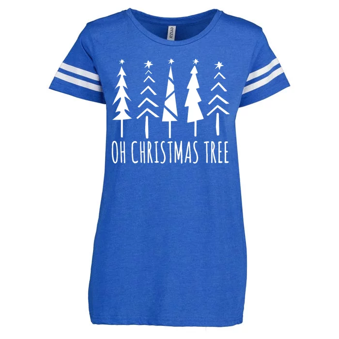 Oh Christmas Tree Festive Holiday Enza Ladies Jersey Football T-Shirt