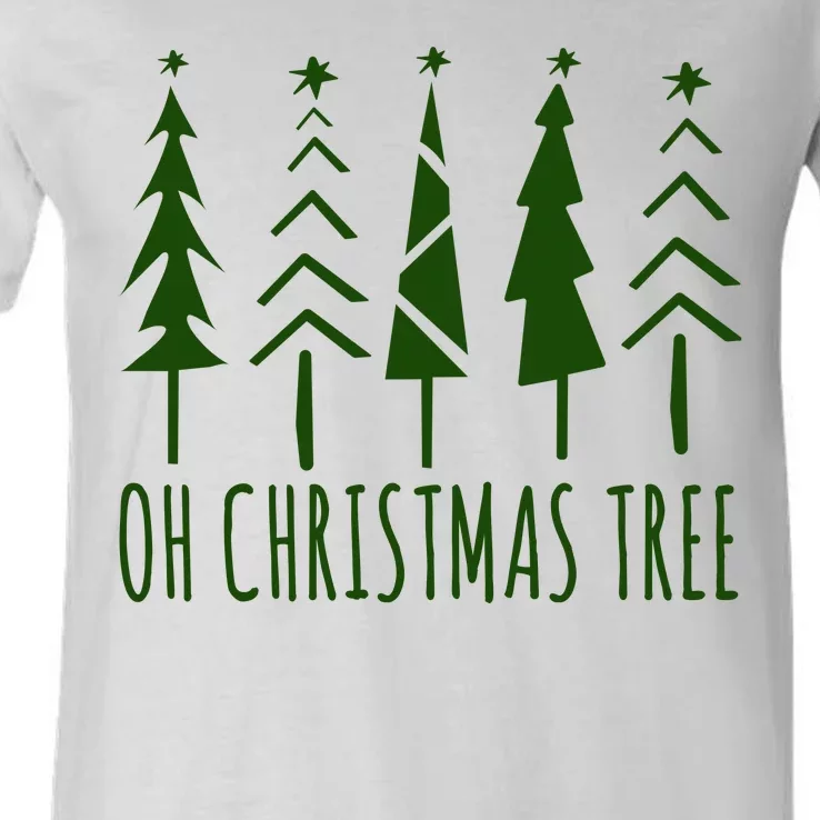 Oh Christmas Tree Festive Holiday V-Neck T-Shirt